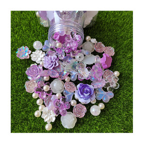 Cabujón de resina de diseño mixto con forma de rosa, lazo y corazón, de base plana, envasado en botella, para manualidades, decoración y adorno artístico - Product Image 5
