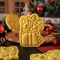 Emporte-pièce en forme d'animaux mignons, chien corgi, pour biscuits, fondant, moule 3D, emporte-pièce pour biscuits de Noël, tampon pour les fêtes, baby shower
