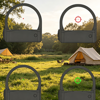 Lunette de visée tactique à point rouge holographique avec monture 20 mm, viseur de chasse, quatre réticules au choix, activation par vibration