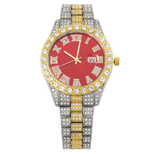 Neu eingetroffene, diamantbesetzte Quarz-Modeuhr mit römischen Ziffern und Datumsanzeige - Umweltfreundliche Armbanduhr für Herren - Product Image 3