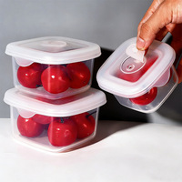 Yobonjee Contenant de stockage transparent en silicone platine mini carré sans BPA pour compléments alimentaires de nouveau-nés, anti-fuite, compatible congélateur