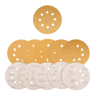 Disques de ponçage AEROPRO de 5 pouces, auto-agrippants, grains 80/120/320, pour ponceuse orbitale, papier abrasif, tampons de ponçage pour bois et automobile, lot de 50