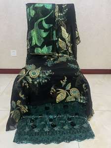 女性のための3ピースソマリアディラックドレスのセット100% シルクガバサーと結婚式のためのGorgoradを含む - Product Image 3