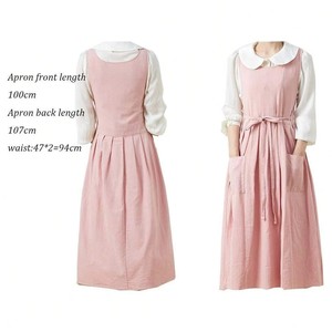 <span class=keywords><strong>Tablier</strong></span> en coton transfrontalier, style européen et américain, version coréenne, <span class=keywords><strong>grande</strong></span> <span class=keywords><strong>taille</strong></span>, style japonais, avec bretelles et fentes gauche et droite, <span class=keywords><strong>robe</strong></span> tendance - Product Image 2