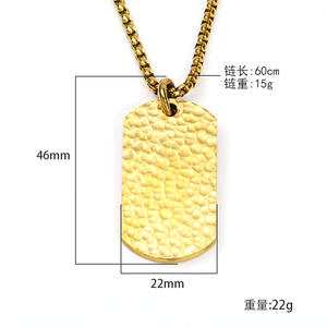 Nouveau titane acier main marteau <span class=keywords><strong>tatouage</strong></span> chien étiquette pendentif personnalité masculine simple tout avec punk hop collier bijoux en gros - Product Image 1