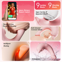 Sexspielzeug Klitoris-Sauger, Erwachsenen-Spielzeug Saugvibrator mit App-Steuerung, 9 Saug- und Vibrationsmodi, Anal- und Brustwarzen-Stimulation