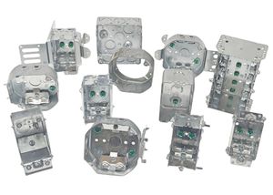 2104-LLE2 CETL Boîte de dispositif à 2 groupes en acier galvanisé certifié non groupable Boîtes métalliques électriques Boîte électrique carrée Jonction métallique - Product Image 4