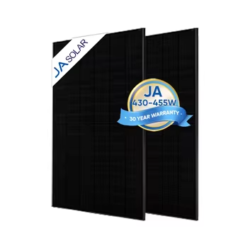 JA Solar N-Type Full Black Bifacial Solar Panel 430W 445W 450W TOPCon Double Glass All Black PV Modules