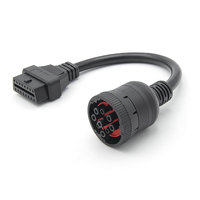 Cable de Extensión OBD2 de 16 Pines a Conector Hembra OBD de 9 Pines J1939 para Camiones de Trabajo Pesado