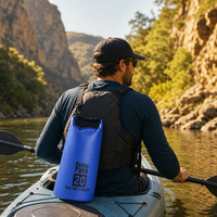 Sac étanche personnalisé en PVC avec doublure en PU, 2L-30L, pour kayak, rafting, natation, plage, camping, séparation sec et humide