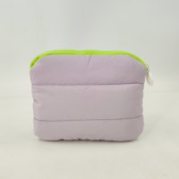 Trousse de Maquillage Mini Pliable Portable Légère Imperméable en Nylon Personnalisable pour Femme avec Fermeture Éclair et Logo Tendance