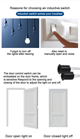 Baru Dapat Dilepas DC12/24V Hitam Abu-abu Pintar Kontrol Pintu Ganda Ir Sensor Gerak Led Kabinet Dapur Cahaya Saklar Induksi
