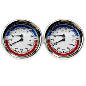 Jauge de <span class=keywords><strong>pression</strong></span> de température axiale pour chaudière à vapeur chaudière à <span class=keywords><strong>eau</strong></span> chaude Machine à expresso chaudière manomètre à vapeur - Product Image 3