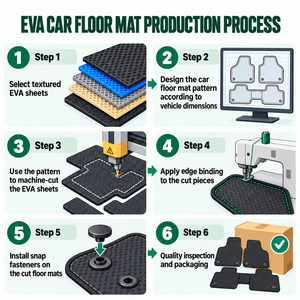 Vente directe d'usine Artes : Feuille d'éponge EVA haute densité antidérapante, matériau en mousse diamantée écologique pour tapis de voiture - Product Image 4