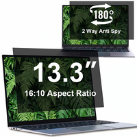 180 °   Filtre de confidentialité pour ordinateur portable 2 voies, 13,3 pouces, 16:10, technologie Microlouver, protecteur avec film brillant/mat double face