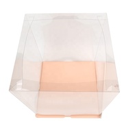 Boîte à gâteau transparente personnalisée de 10 pouces boîte cadeau de gâteau grande carrée transparente en plastique PET pour anniversaire mariage