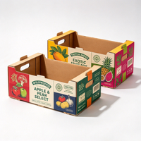 Carton ondulé en PP alvéolaire personnalisé, robuste, en B-flute, en matériaux recyclés, pour fruits, légumes, melon Hami, banane, raisin