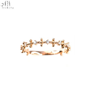 Tremendous Quality Antique Cross Shaped Vintage Exquisite Stackable <b>Ring</b> Jewelry 18K Solid Gold Real Natural Diamonds <b>Ring</b> - Product Image 1