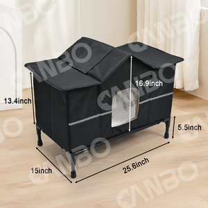 CanboPet Nid pliable pour chat <span class=keywords><strong>Cage</strong></span> d'hiver pour chat Abri pour chat Maison pour animal domestique Salle d'accouchement Lit surélevé pour animal de compagnie - Product Image 3
