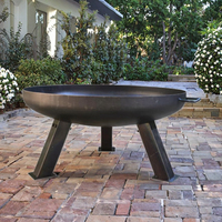 Brasero moderne en acier pour bois, foyer extérieur pour jardin, patio, cour, taille personnalisée, revêtement poudré