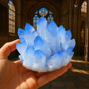 Vente en gros de pierres de quartz spirituel, de cristaux de forme libre et de grappes de cristaux bleus, pierres précieuses et souvenirs en cristal pour la décoration - Product Image 2