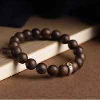 Bracelet de prière artisanal en bois d'agar de haute qualité, en forme de boule, pour le sommeil et la relaxation, cadeau idéal