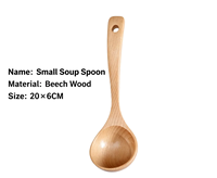 Serveurs à salade en bois ustensiles cuillère avec emballage personnalisé accessoires de cuisine huile riz Pot cuillère pour la cuisson