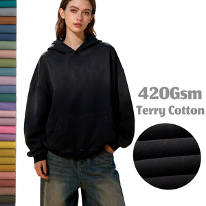 TKAN475 Heavyweight 450 Gsm Terry Cotton Wholesale Blank Streetwear Oversized Cotton Acid Wash Women's Hoodies Custom Logo - Product Image 1
