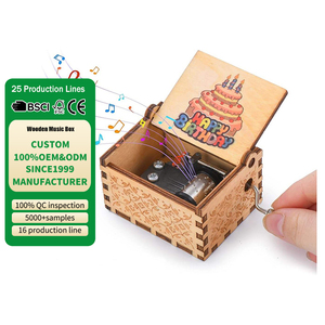 Carillon in Legno Portatile con 12 Disegni '<span class=keywords><strong>You</strong></span> <span class=keywords><strong>Are</strong></span> <span class=keywords><strong>My</strong></span> <span class=keywords><strong>Sunshine</strong></span>', Manovella Manuale, Incisione Personalizzata, Regalo in Legno - Product Image 1