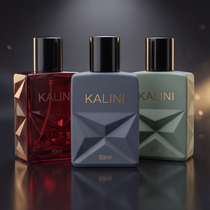 Envase de Perfume Personalizado de Lujo, Botella de Vidrio Cuadrada Vacía de 50 ml con Cuello Corto y Caja, para Muestras de Perfume - Product Image 3