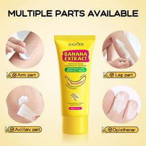 SADOER OEM ODM Etiqueta Privada cuerpo Natural Banana suave crema depilatoria calmante <span class=keywords><strong>Intimas</strong></span> Bikini indoloro para mujeres - Product Image 4
