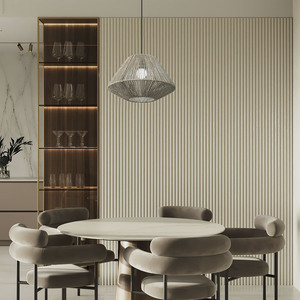 Pantalla de lámpara tejida con cuerda de paja, forma de campana, base de bombilla E27, fácil instalación, para sala de estar, dormitorio, hotel, cafetería - Product Image 4