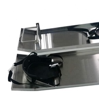 Planches de travail en acier inoxydable 28'' x 8'' avec genouillères, qualité professionnelle, supports de fixation intégrés