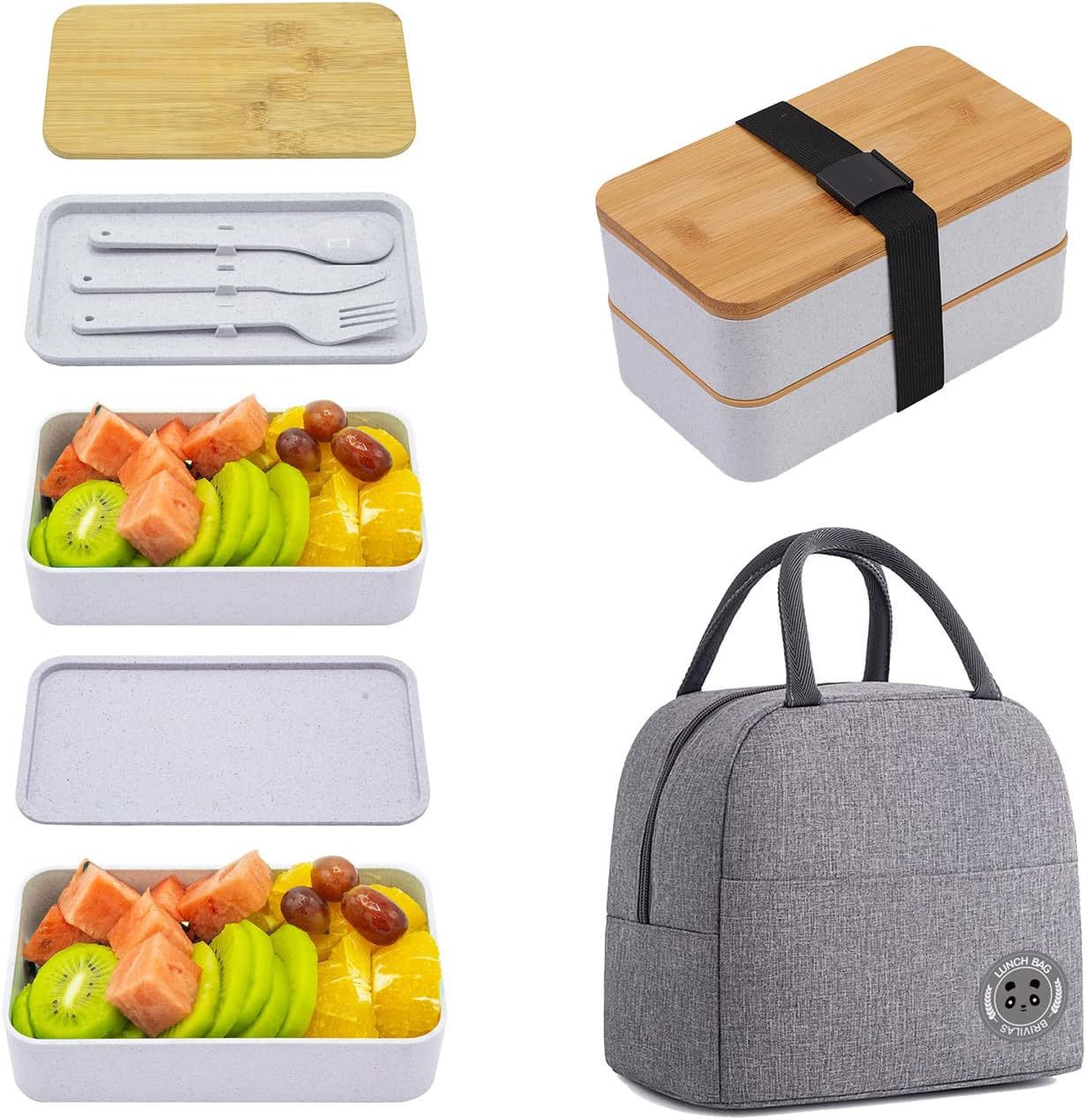 Bianco-bento con borsa
