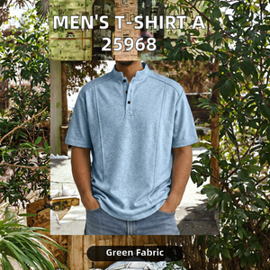 <b>Men's</b> T <b>Shirt</b> Short Sleeve Cotton Bamboo Fiber Knitted Pullover Casual Summer Tee - Product Image 2