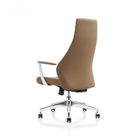 Chaise de bureau exécutive ergonomique à dossier haut en cuir PU, design mi-siècle, siège pivotant réglable, garantie de 2 ans, pour la maison