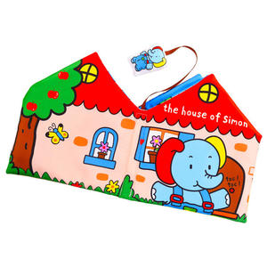 La Casa de la actividad Elefante Educación temprana <span class=keywords><strong>Libro</strong></span> de tela Juguete de bebé suave L021B - Product Image 1