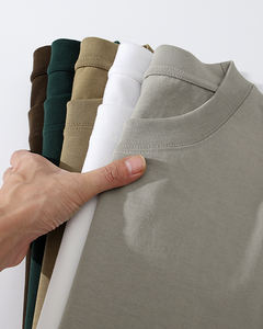 320Gsm Heavy Weight Black Basic Dtg Oversize <span class=keywords><strong>Hombre</strong></span> Algodón Liso <span class=keywords><strong>Camisetas</strong></span> Para Imprimir Homme Unisex - Product Image 4