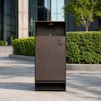 Poubelle extérieure en acier inoxydable pour déchets alimentaires, médicaux, hôteliers et urbains, taille et couleur personnalisables, contrôle par application Wi-Fi intégré