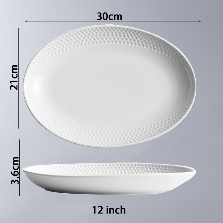 12 inch oval plate