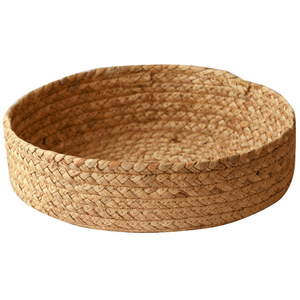 Straw Woven Storage <b>Basket</b> Round Handmade Fruit Toy Organizer Japanese Style <b>Basket</b> - Product Image 5