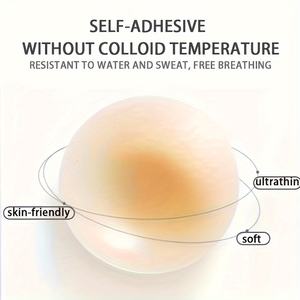 Coussinet d'allaitement imperméable réutilisable pâte à mamelon solide <span class=keywords><strong>sous</strong></span>-vêtements soutien-gorge <span class=keywords><strong>sous</strong></span>-<span class=keywords><strong>vide</strong></span> sans couture Anti-allergie sans colle couvre-mamelon en Silicone - Product Image 2