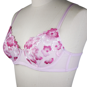 Custom Embroidery <strong>Bra</strong> &amp; Brief Set Custom Underwire <strong>Sheer</strong> Sexy Wholesale Lace <strong>Bra</strong> and Panties - Product Image 3