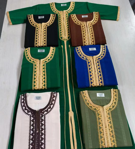 CCY-Jalabiya ملابس إسلامية تطريز العباءات المغربية مصمم مسلم سعودي قفطان طويل ثوب للرجال - Product Image 6