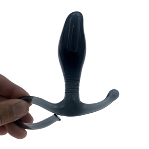 Dildo in Vetro Borosilicato Trasparente Placcato Argento Liscio Mini Cavalluccio Marino con Retro Piatto per Massaggiatore Prostatico SPOT Giocattolo Sessuale per Donne - Product Image 1