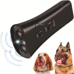Ahuyentador de Perros con LED, Dispositivo de Entrenamiento Antiladridos Ultrasónico con Láser, Material Plástico, Multifuncional, para Uso en Exteriores - Product Image 1