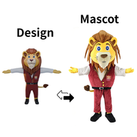Costume de mascotte personnalisé Lion marchable en peluche, directement de l'usine, pour équipe sportive, en peluche sur mesure