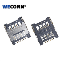 Connecteur de carte MICRO SIM à charnière WECONN WL-SIM150-070 6PIN+0 H=1.50mm, personnalisable, certifié ISO9001/IATF 16949