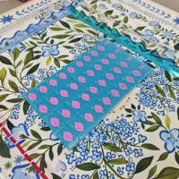 Mahjong américain bleu monocouche, mini jeu de cartes portable, tuiles de mahjong américaines en acrylique
