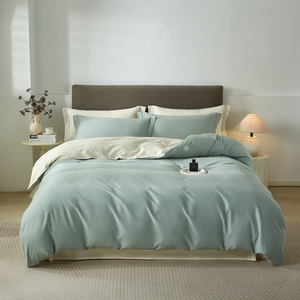 Parures de lit en bambou douces et personnalisées, couleurs blanches, de qualité supérieure, à prix abordable, avec draps plats - Product Image 2